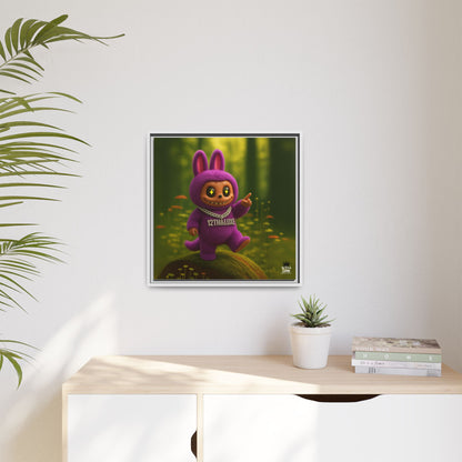 Plush Monster Purple - Canvas Art