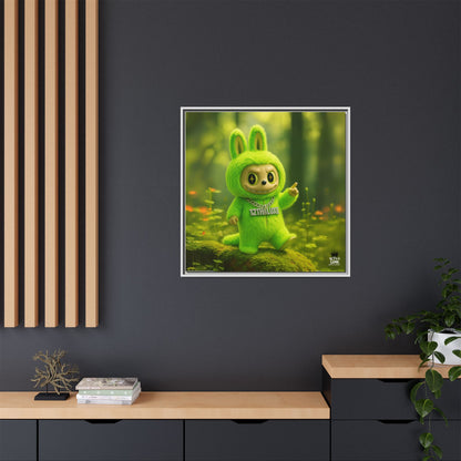 Plush Monster Green - Canvas Art