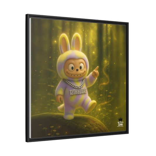 Plush Monster Purple/Yellow - Canvas Art