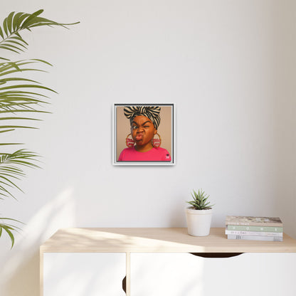 Funky Face Pink - Canvas Art