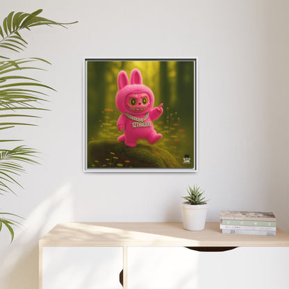 Plush Monster Pink- Canvas Art