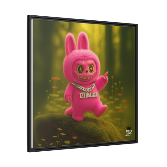 Plush Monster Pink- Canvas Art