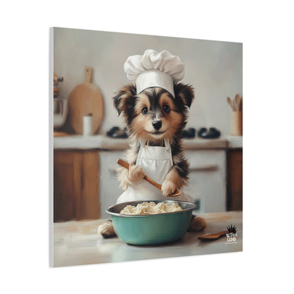 Sheltie Puppy Chef Canvas Art