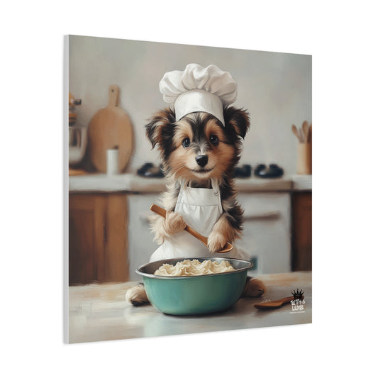 Sheltie Puppy Chef Canvas Art