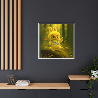 Plush Monster Yellow - Canvas Art