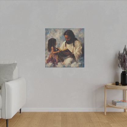 Jesus Reading, Matte Canvas, Stretched, 0.75"