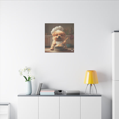 Chow Puppy Chef Canvas Art