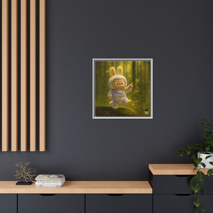 Plush Monster Purple/Yellow - Canvas Art