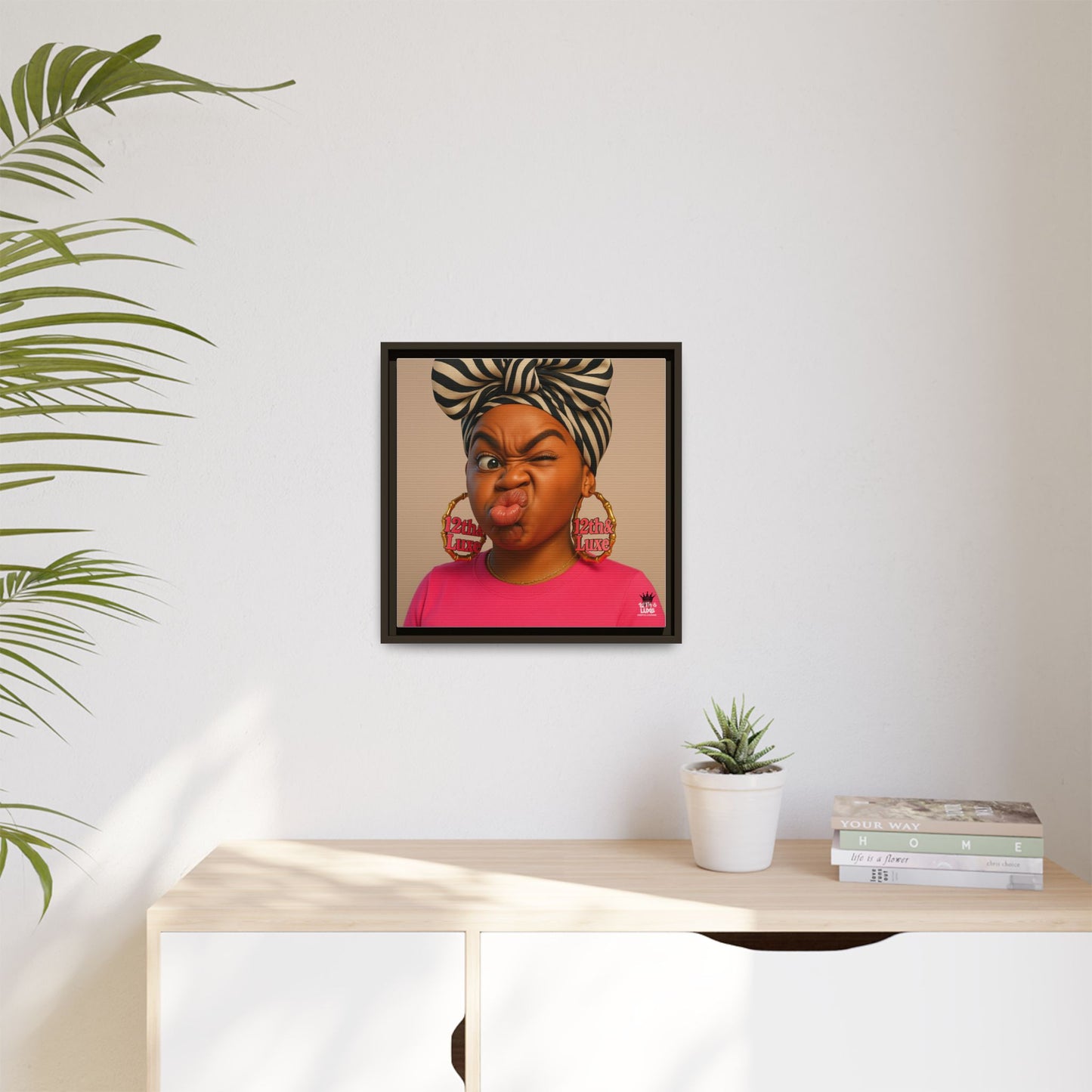 Funky Face Pink - Canvas Art