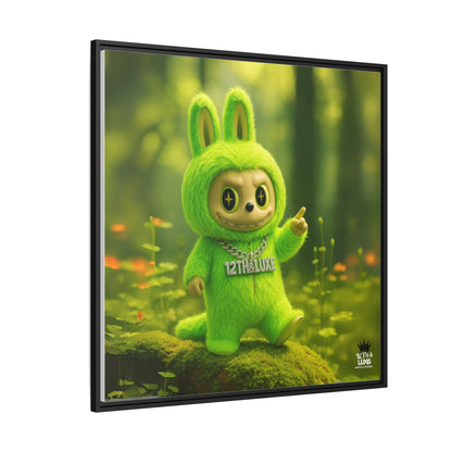 Plush Monster Green - Canvas Art