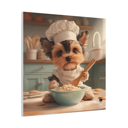 Yorkshire Puppy Chef Canvas Art