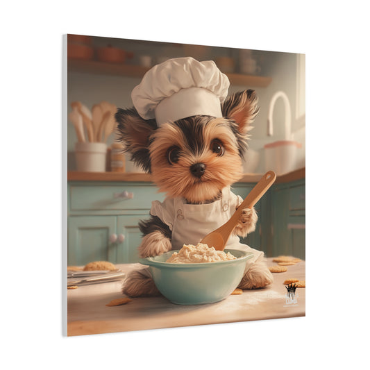 Yorkshire Puppy Chef Canvas Art