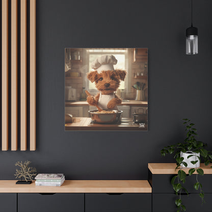 Airedale Puppy Chef Canvas Art