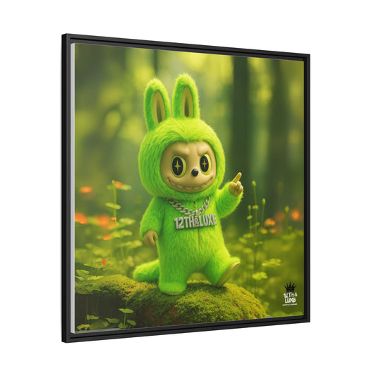 Plush Monster Green - Canvas Art