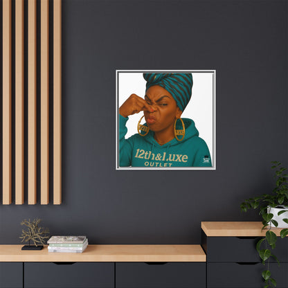Funky Face Blue- Canvas Art