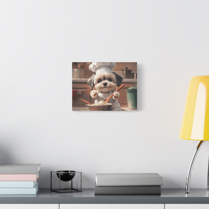 Shih Tzu Puppy Chef Canvas Art