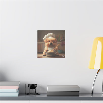 Chow Puppy Chef Canvas Art