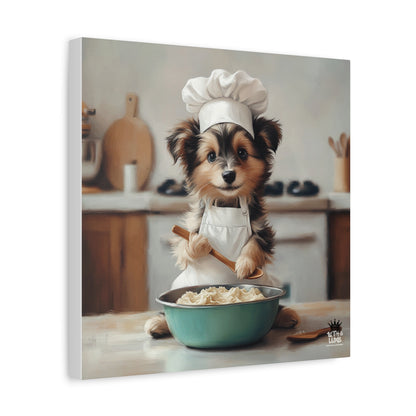 Sheltie Puppy Chef Canvas Art