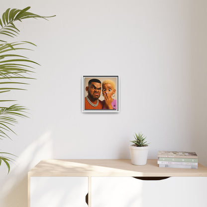 Funky Face Couple - Canvas Art