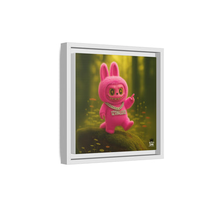 Plush Monster Pink- Canvas Art