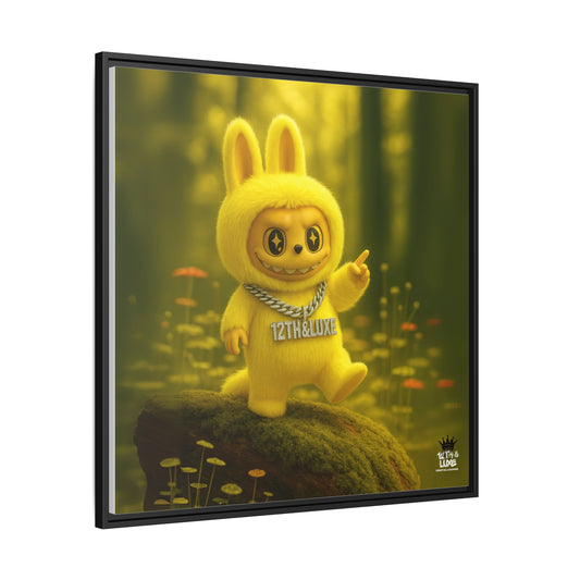 Plush Monster Yellow - Canvas Art
