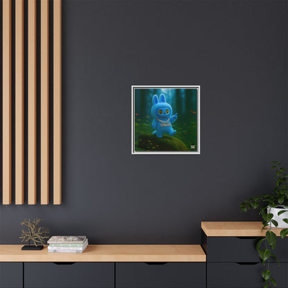 Plush Monster Blue - Canvas Art