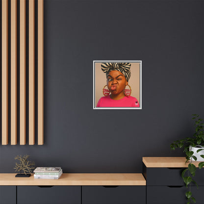 Funky Face Pink - Canvas Art