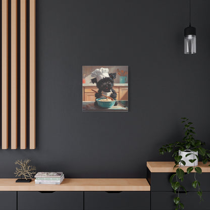 Russian Terrier Puppy Chef Canvas Art