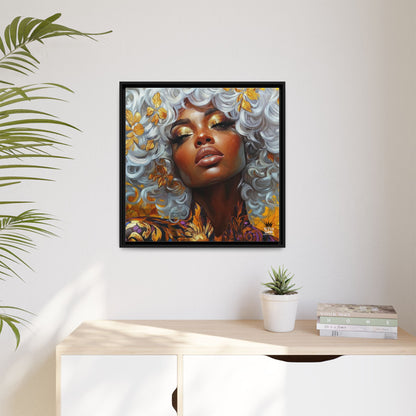 Vibrant Framed Canvas Art - Bold Beauty Portrait
