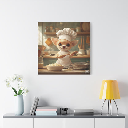 Chihuahua Puppy Chef Canvas Art