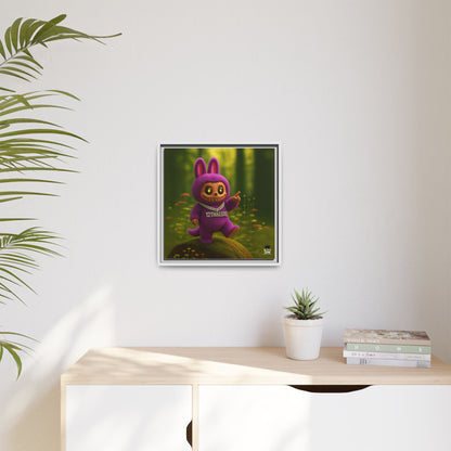 Plush Monster Purple - Canvas Art