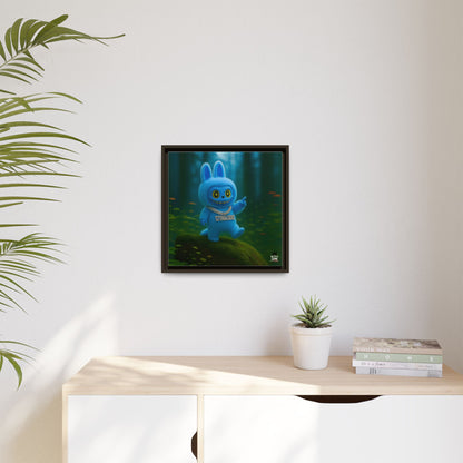 Plush Monster Blue - Canvas Art