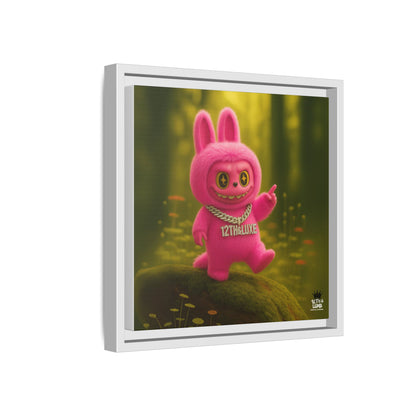 Plush Monster Pink- Canvas Art
