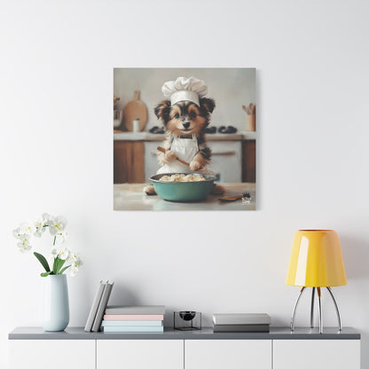 Sheltie Puppy Chef Canvas Art