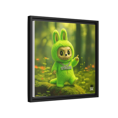 Plush Monster Green - Canvas Art