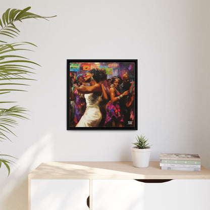 Inspired by the iconic artist Ernie Barnes, "Let's Party" - Canvas Art