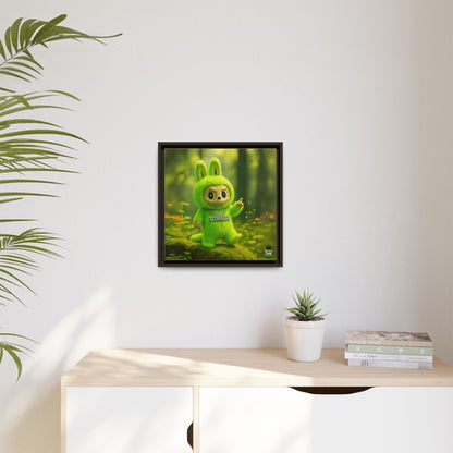 Plush Monster Green - Canvas Art