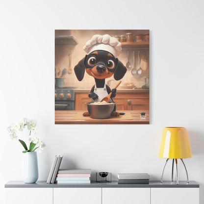 Doberman Puppy Chef Canvas Art