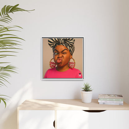 Funky Face Pink - Canvas Art