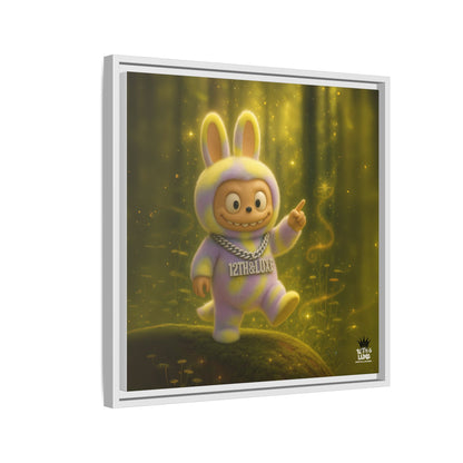 Plush Monster Purple/Yellow - Canvas Art