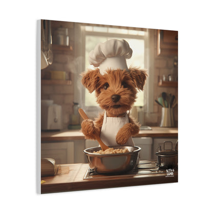 Airedale Puppy Chef Canvas Art