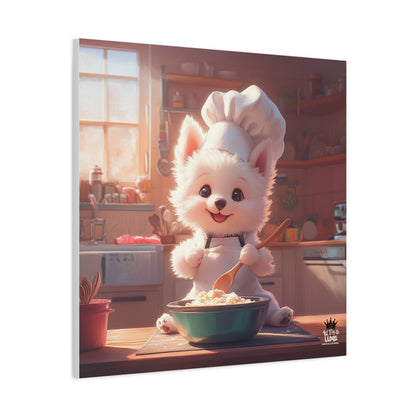 Samoyed Puppy Chef Canvas Art