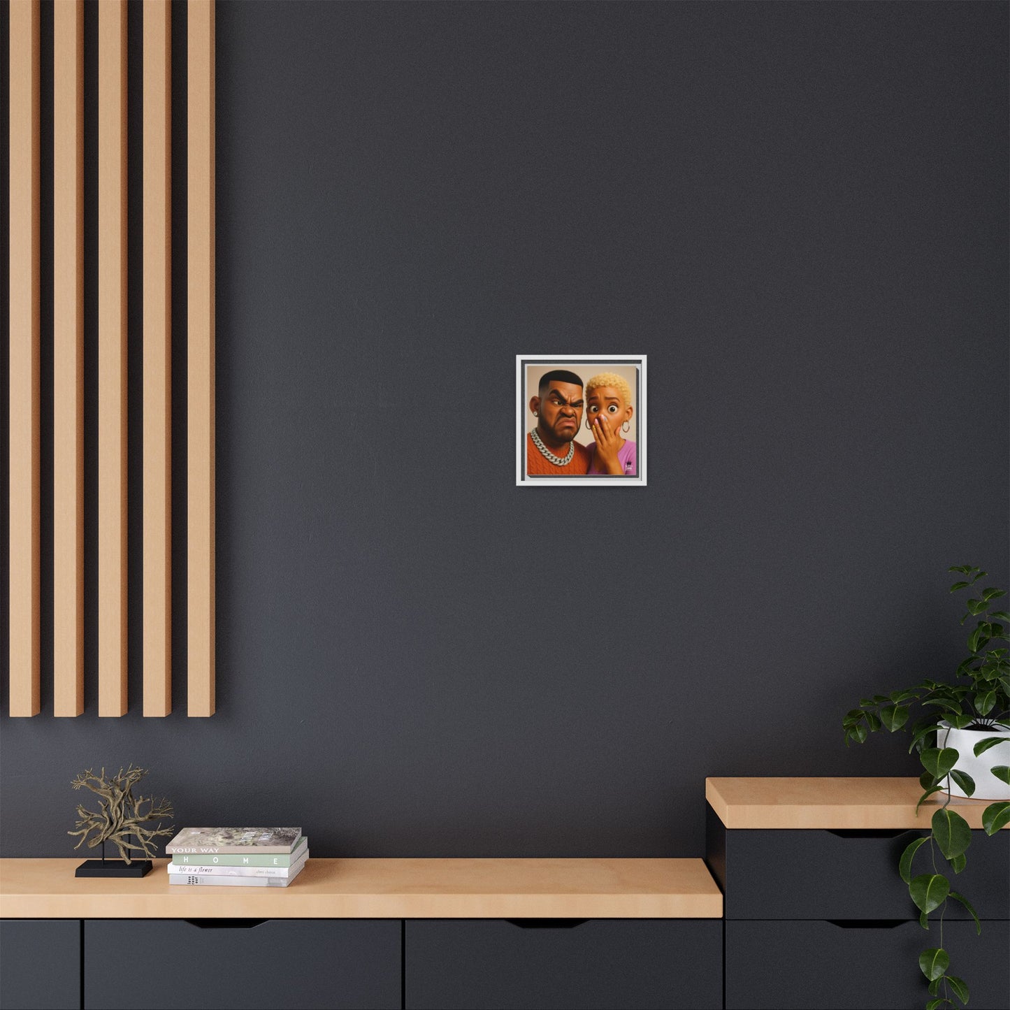 Funky Face Couple - Canvas Art