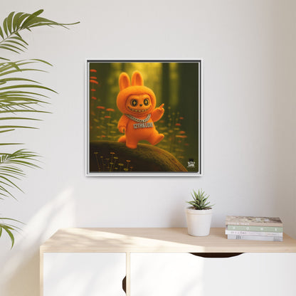 Plush Monster Orange - Canvas Art