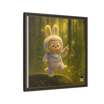 Plush Monster Purple/Yellow - Canvas Art