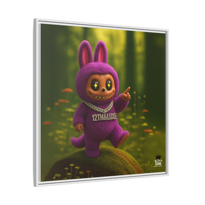 Plush Monster Purple - Canvas Art