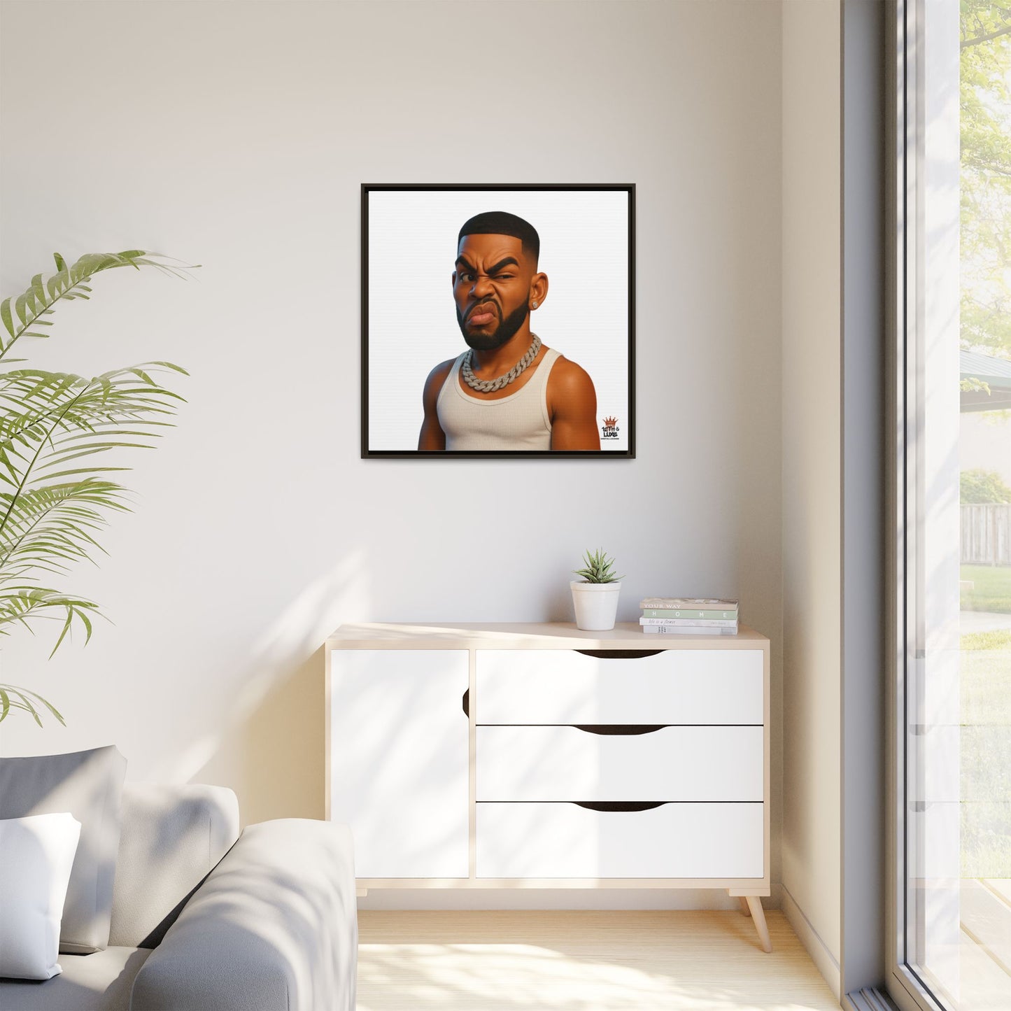 Man Funky Face - Canvas Art