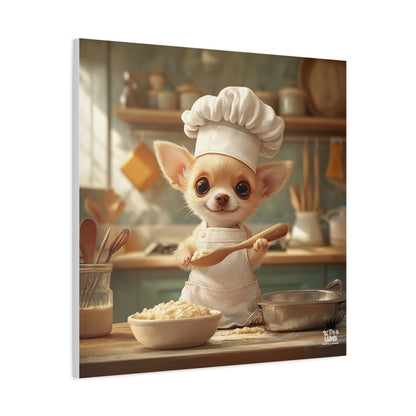 Chihuahua Puppy Chef Canvas Art