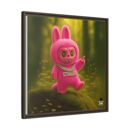Plush Monster Pink- Canvas Art