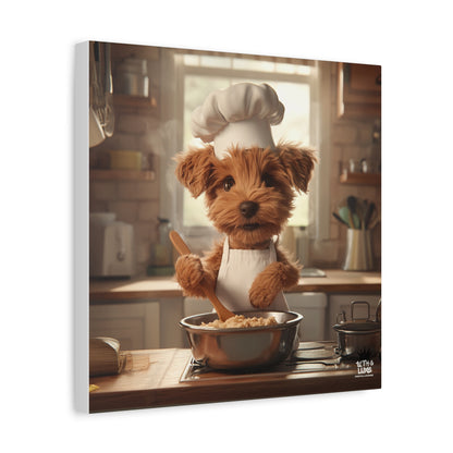 Airedale Puppy Chef Canvas Art